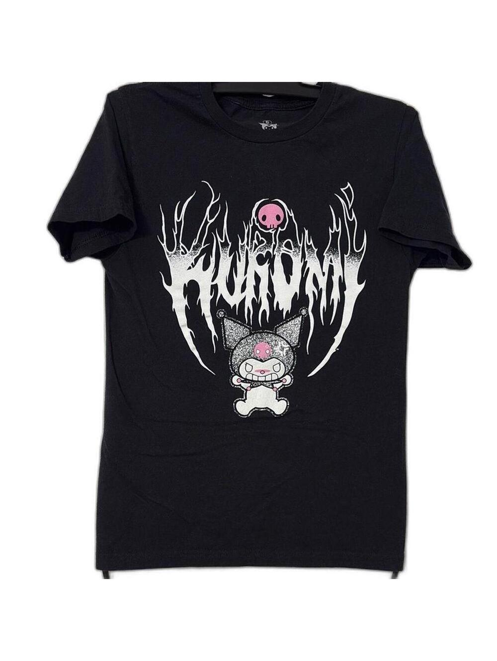 Kuromi Women's Black and White Tshirt